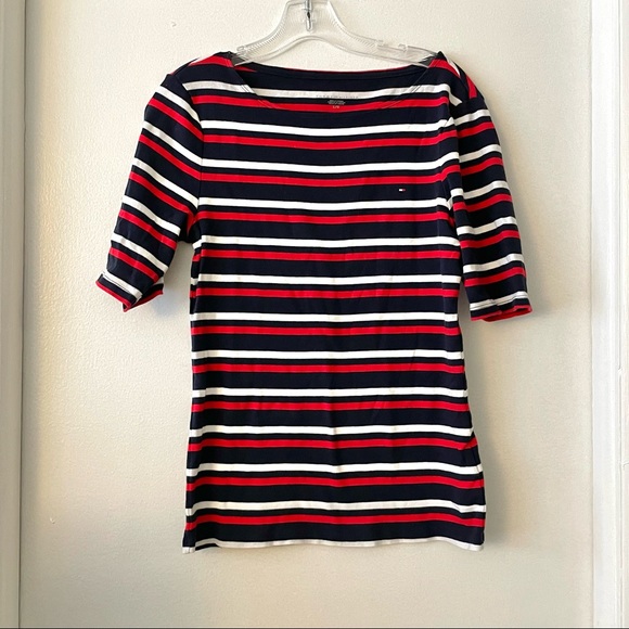 Tommy Hilfiger Elbow Sleeve Tee - Picture 1 of 5